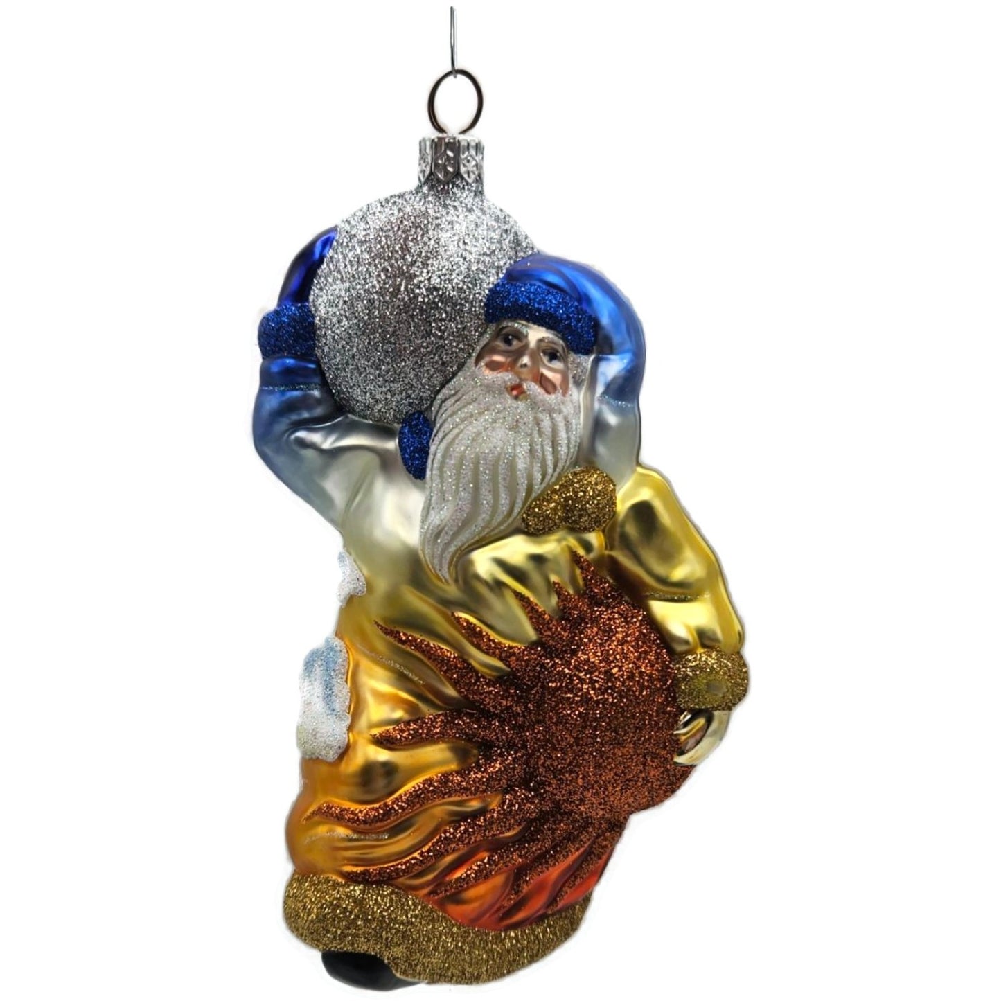 Patricia Breen Planetary Santa Claus Rainbow Sun Celestial Christmas Ornament