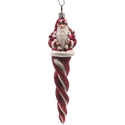 Patricia Breen Santa Sopel Red White Candy Cane Spiral Christmas Tree Ornament