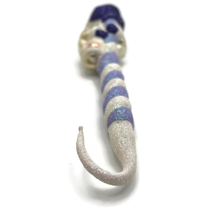 Patricia Breen Peppermint Santa Lavender Purple Stripe Christmas Ornament HCB