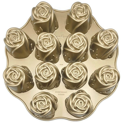 Sweetheart Rose Pan Mini Bundt Cakelet Non Stick Williams Sonoma Nordic Ware
