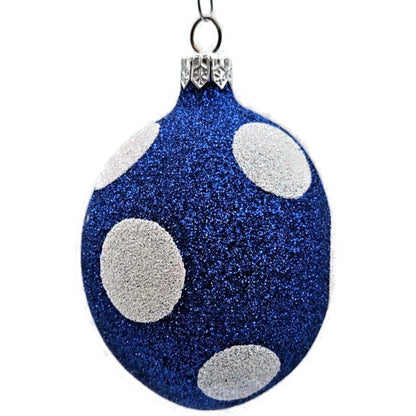 Patricia Breen Eggs Blue Polka Dot White Easter Christmas Spring Tree Ornament