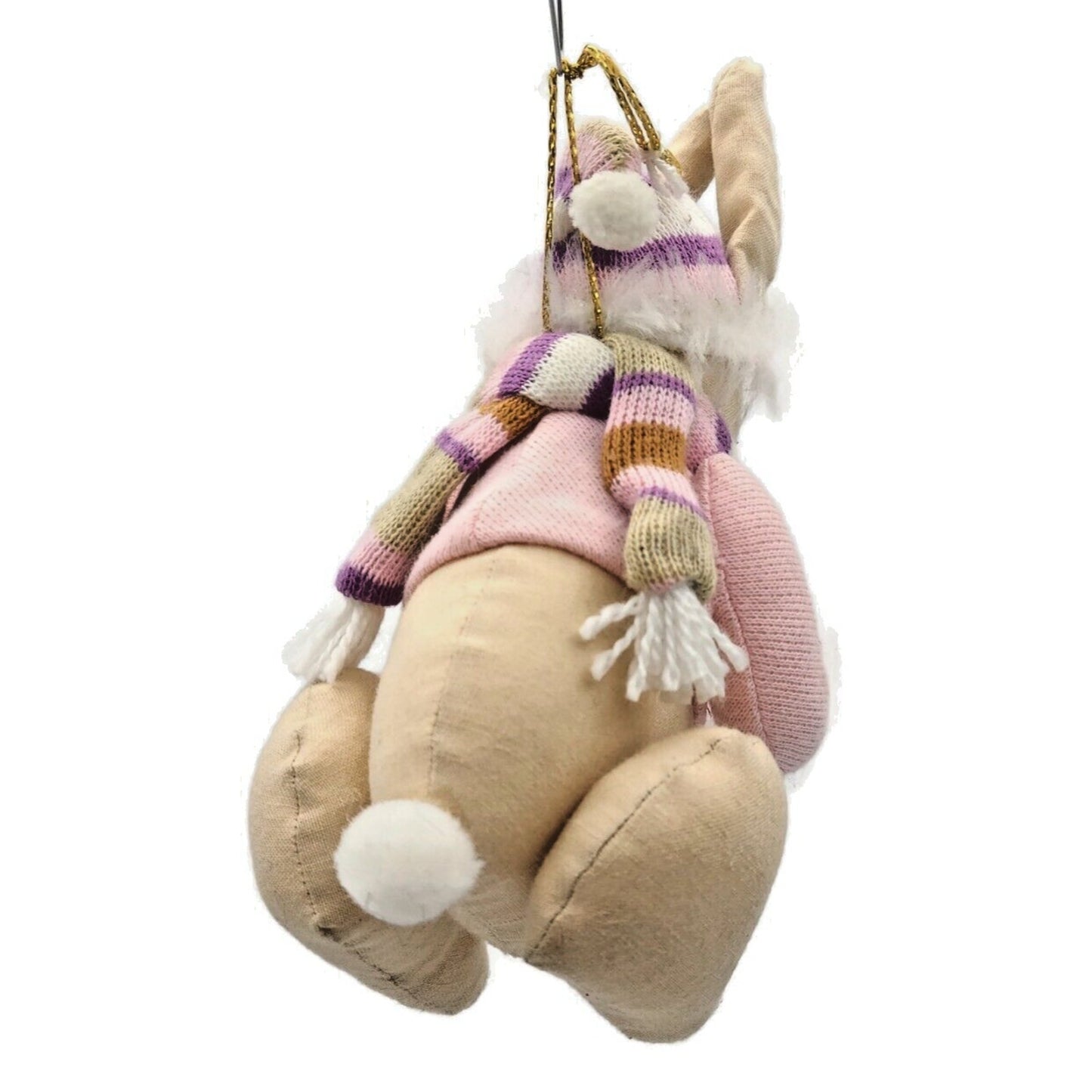 Gladys Boalt Rabbit Pink Outfit Muffler Bunny Handmade Christmas Tree Ornament