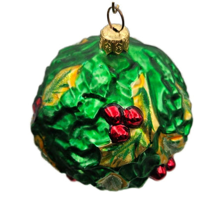 Christopher Radko Holly Frost Berry Green Christmas Tree Ornament 97-135-0