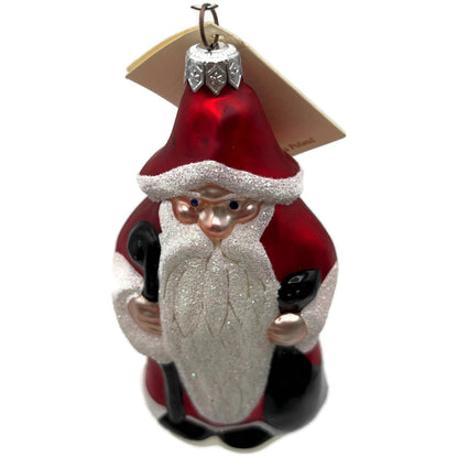 Patricia Breen Woodland Santa Claus Cherry Red Christmas Tree Ornament
