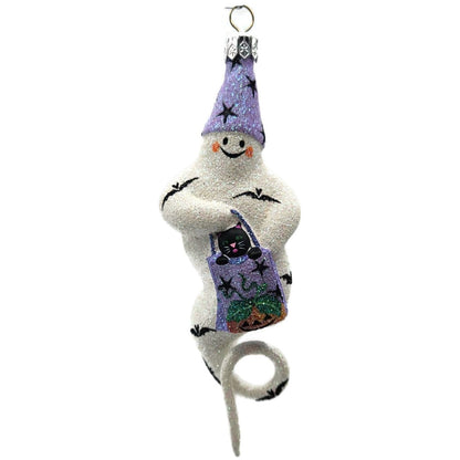 Patricia Breen Halloween Trickster Cat Lavender Ghost Christmas Ornament 2321