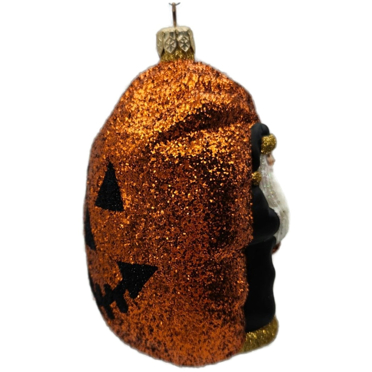Patricia Breen Advent Santa Halloween Pumpkin Orange Black Christmas Ornament