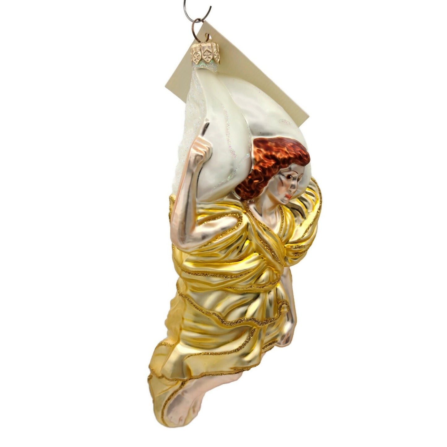 Patricia Breen Annunciation Gabriel Glittered Wings Gold Christmas Tree Ornament