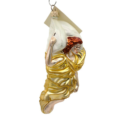 Patricia Breen Annunciation Gabriel Glittered Wings Gold Christmas Tree Ornament