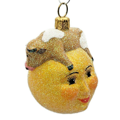 Patricia Breen Miniature The Cow Jumped Over The Moon Yellow Christmas Ornament