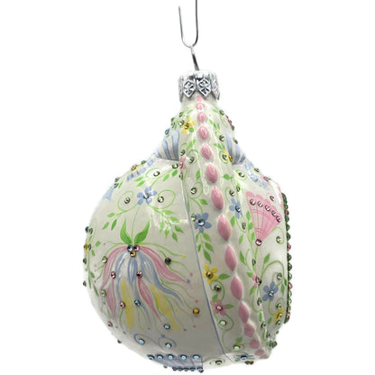 Patricia Breen Happy Holidays Hamish Chameleon Floral Reflector Ornament 3163