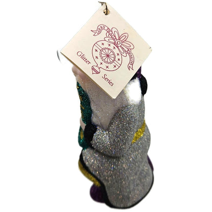 Larry Fraga Jazzy Santa Saxophone Glitter Series Christmas Ornament Signed Tag
