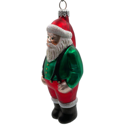Patricia Breen Workshop Santa Claus Green Shirt Red Hat Pants Christmas Ornament