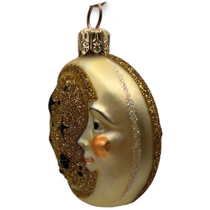 Patricia Breen Miniature Moon And Many Stars Planet Gold Christmas Tree Ornament