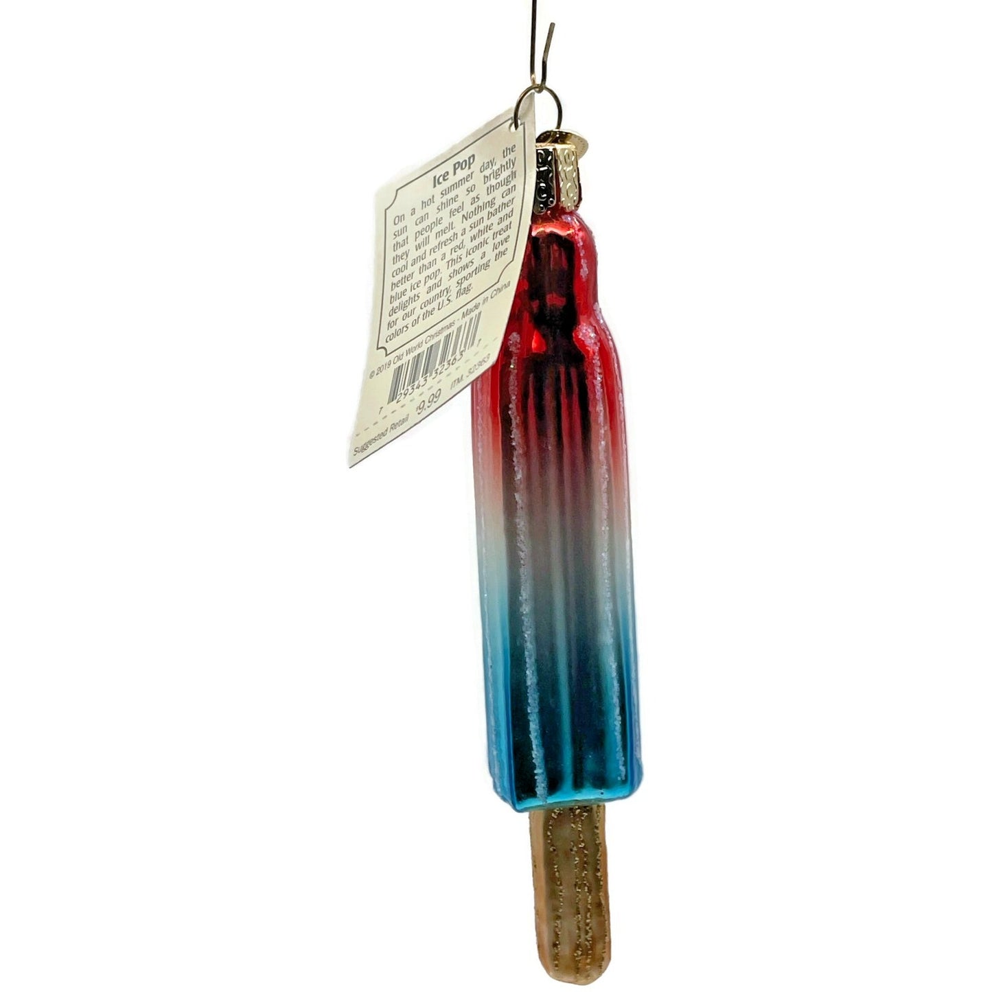 OWC Red White Blue Ice Pop Ornament Old World Christmas Summer Patriotic Decor