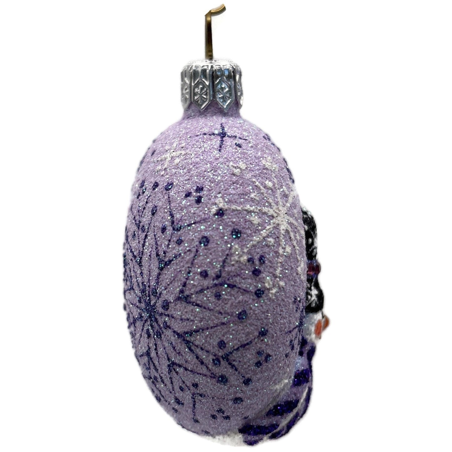 Patricia Breen Frosty Medallion Lavender Snowman Snowflakes Christmas Ornament