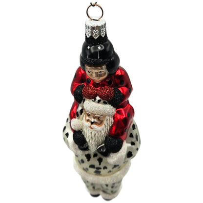 Patricia Breen Carry Me Santa Dalmatian Ladybug Glass Halloween Ornament 9803