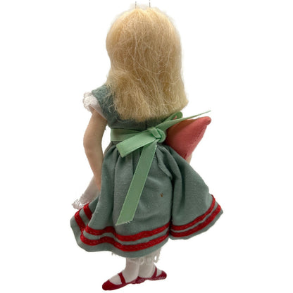 Gladys Boalt Alice With Flamingo Alice in Wonderland Christmas Ornament Signed