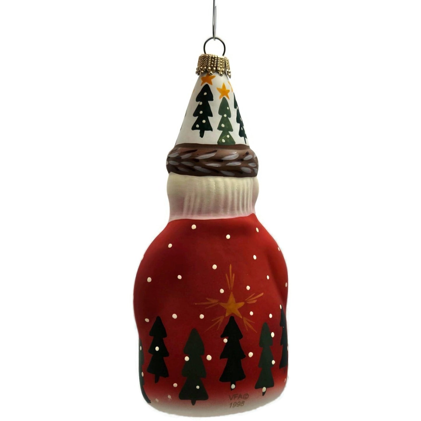 Vaillancourt Folk Art Starlight Santa Claus 1997 Snow Christmas Tree Ornament