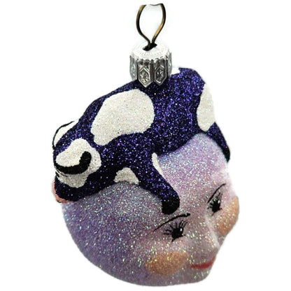 Patricia Breen Miniature And The Cow Jumped Purple Christmas Tree Ornament CATZ