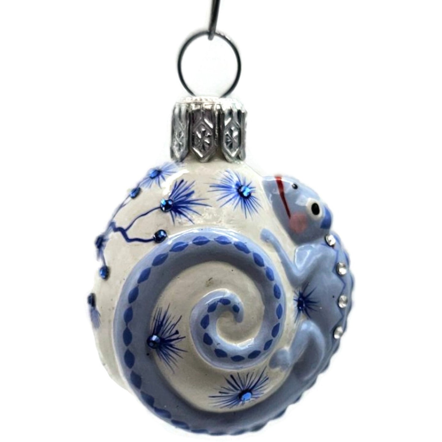 Patricia Breen Springtime Chameleon Blue Bird Spring Christmas Ornament