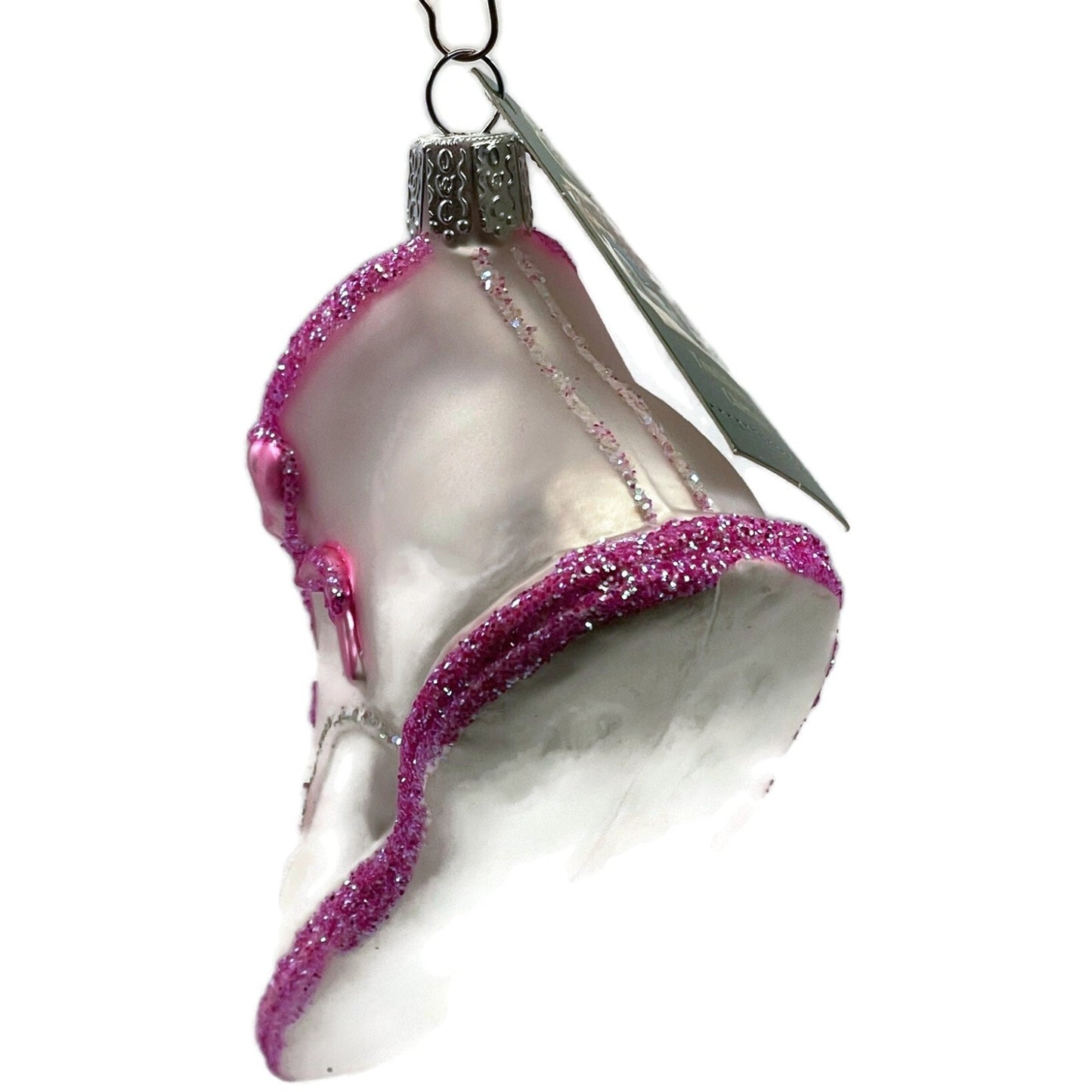 Baby Girl Shoe Ornament Pearl Pink Old World Christmas Holiday Tree Ornament OWC