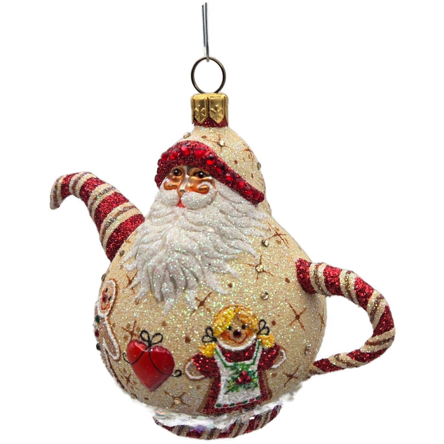 Patricia Breen And Cream Too Gingerbread Santa Snowflakes Christmas Ornament