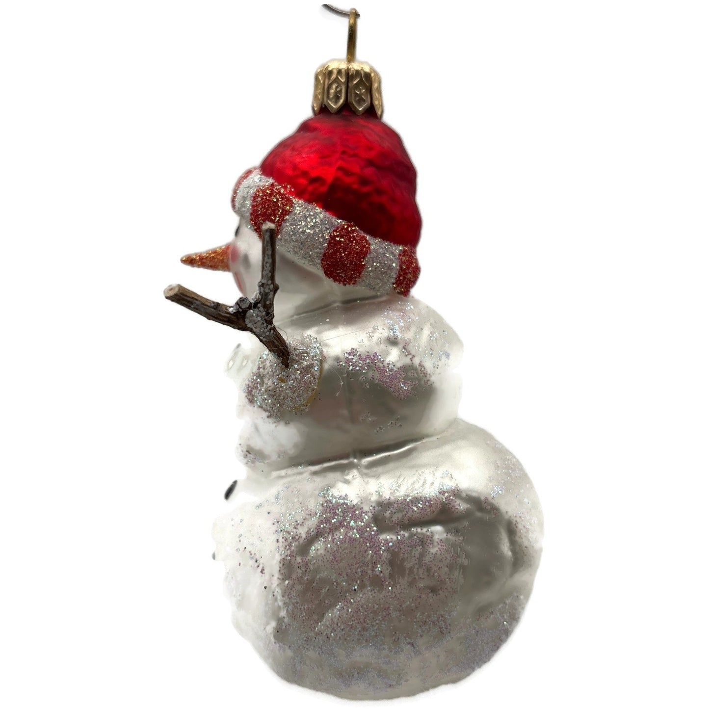 Sikora Weihnachtswelt Snowman With Branches Winter Glass Christmas Tree Ornament