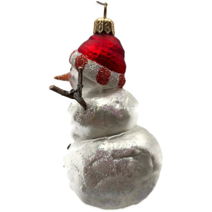 Sikora Weihnachtswelt Snowman With Branches Winter Glass Christmas Tree Ornament