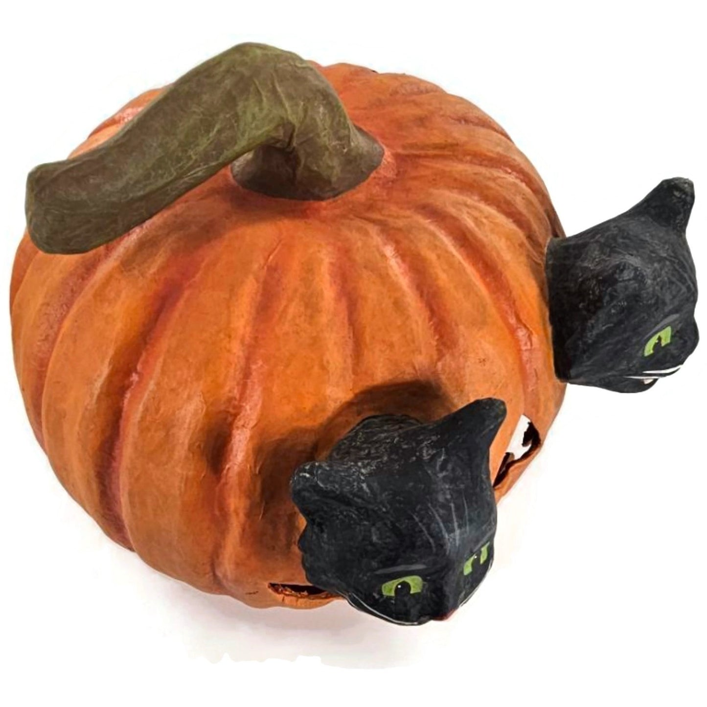 Bethany Lowe Halloween Cat Eyes Jack O Lantern Pumpkin Spooky Folk Art Rare