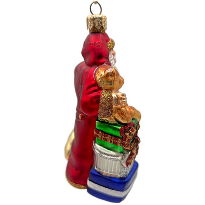 Patricia Breen Les Cadeaux Red Santa Teddy Bear Gifts Christmas Ornament 2103