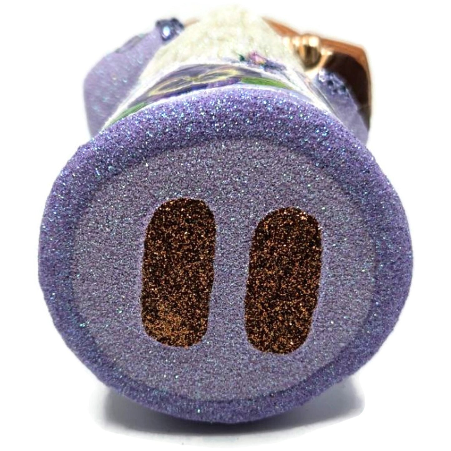 Patricia Breen Evans Santa Pansy Purple Jeweled Spring Christmas Ornament 2518