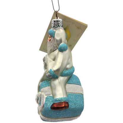 Patricia Breen For You Henry Blue Santa Claus Present Christmas Ornament