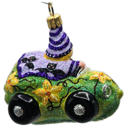 Patricia Breen Witch Way Green Lavender Hat Halloween Christmas Tree Ornament NM
