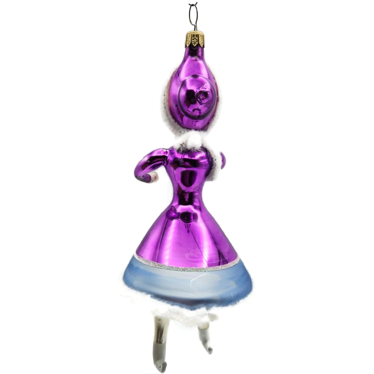 Christopher Radko Sonya Honey Purple Skater Italian Christmas Ornament 97-334-0