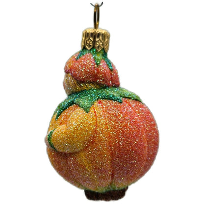 Patricia Breen Trickster Pumpkin Orange Glass Halloween Christmas Ornament 2651