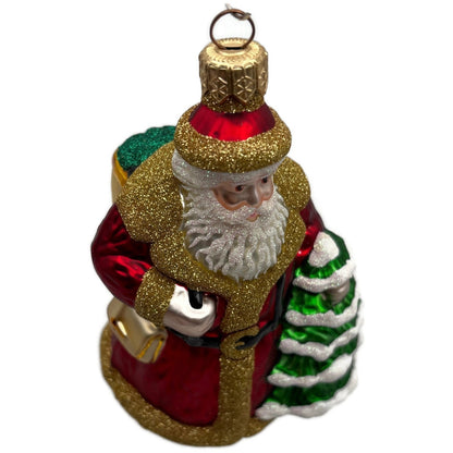 Patricia Breen Father Christmas Red Gold Green Santa Claus Ornament HCB
