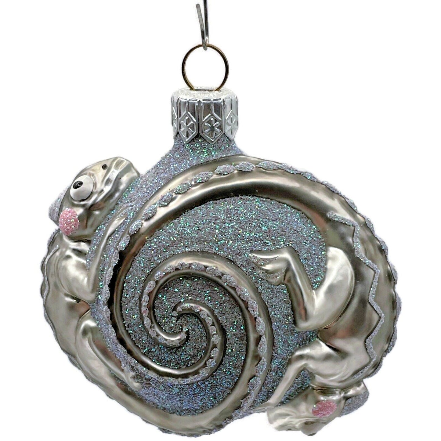 Patricia Breen Once Again For James Platinum Chameleon Christmas Tree Ornament