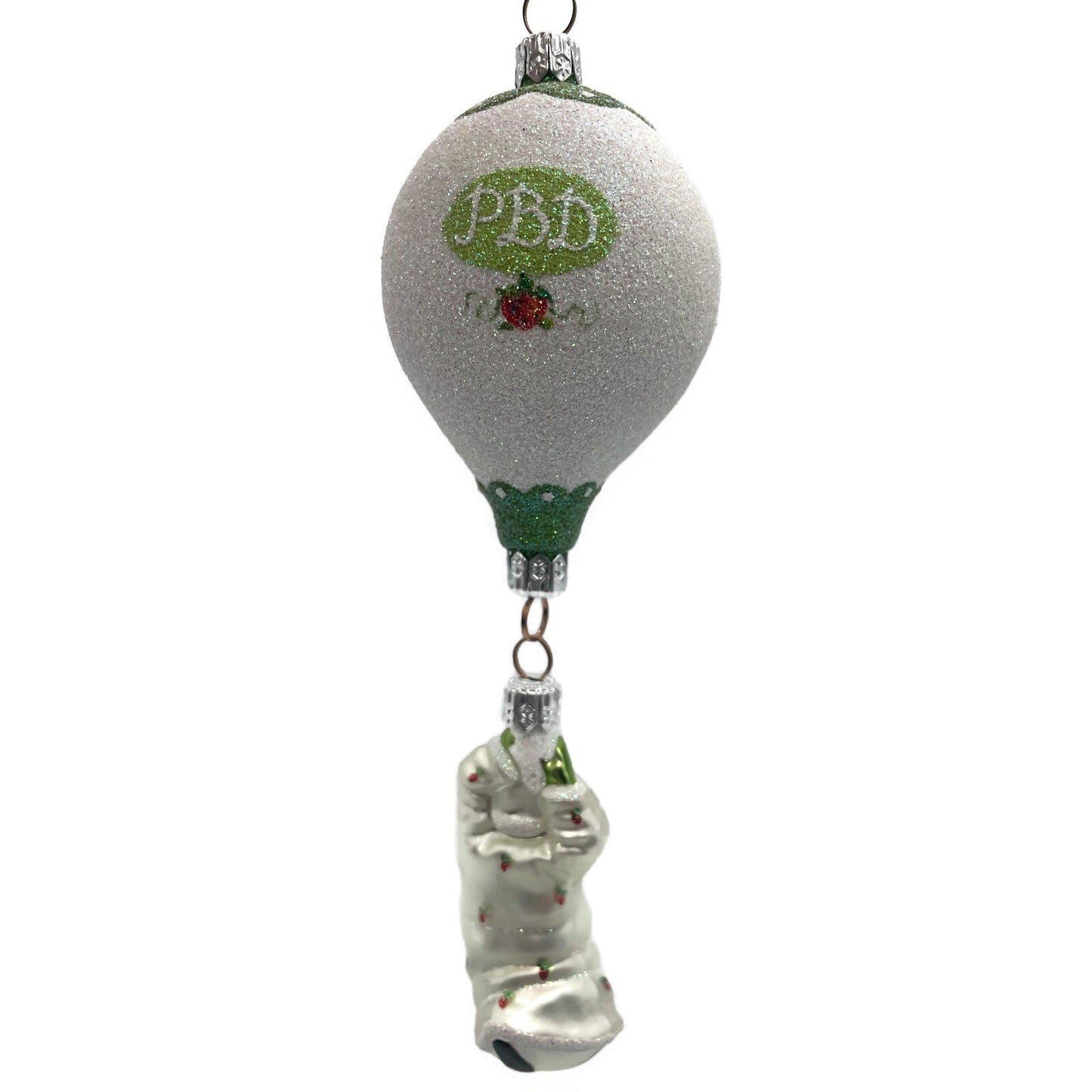 Patricia Breen Into the Blue Santa Claus Strawberry Fruit Christmas Ornament