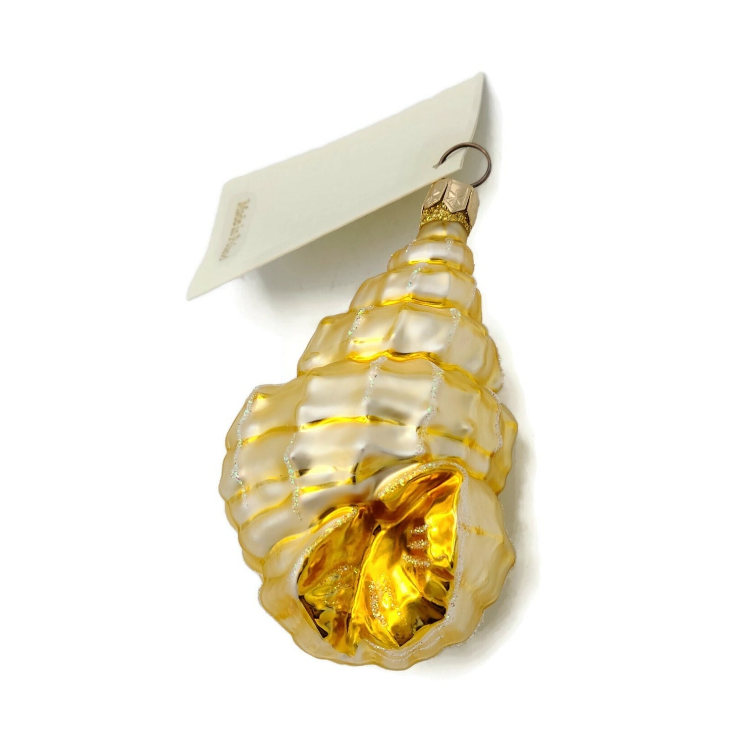 Patricia Breen Erics Shell Gold Summer Aquatic Nautical Ocean Holiday Ornament