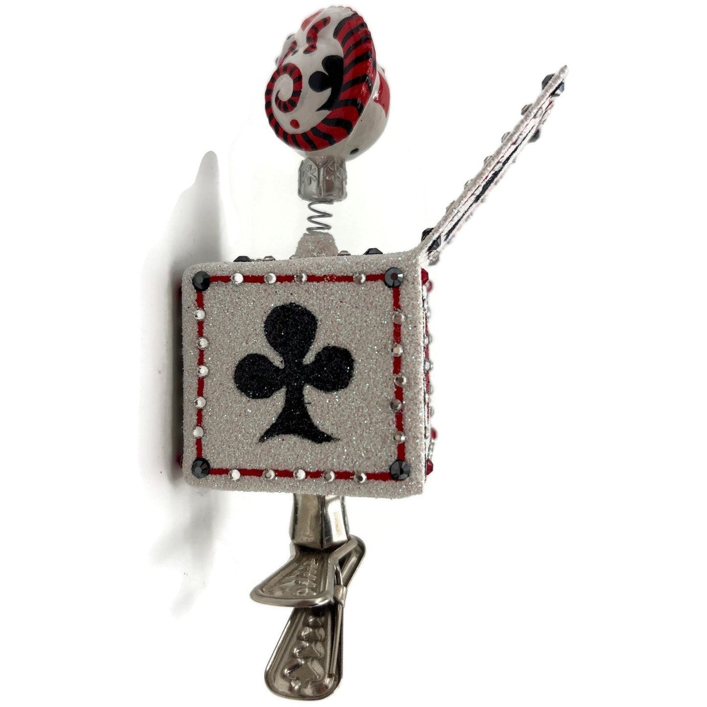 Patricia Breen Pop Goes the Chameleon Card Suits Clip On Christmas Tree Ornament