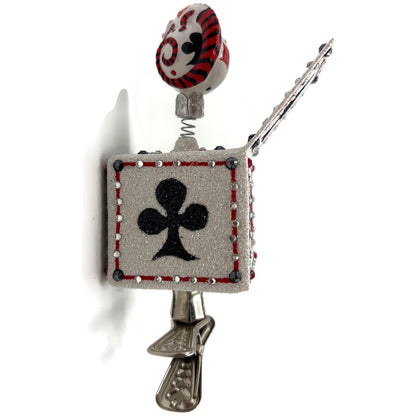 Patricia Breen Pop Goes the Chameleon Card Suits Clip On Christmas Tree Ornament