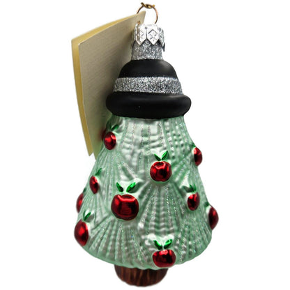 Patricia Breen Rene's Tree Black Band Glitter Apples Christmas Ornament 9837
