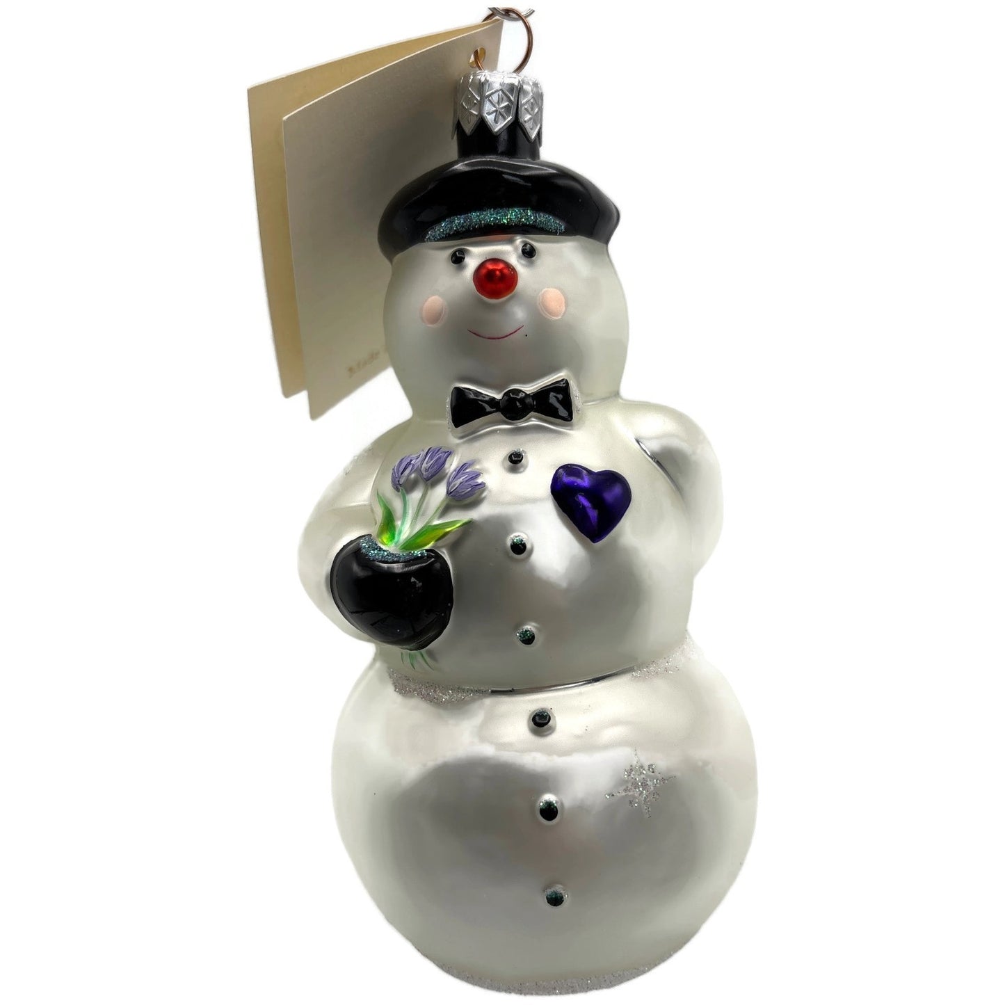 Patricia Breen My Heart Belongs To You Purple Heart Love Dots Christmas Ornament