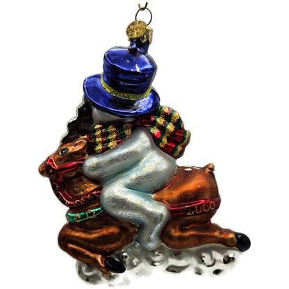 Christopher Radko Frostys Flight Snowman Reindeer Christmas Ornament 00-ICE-01