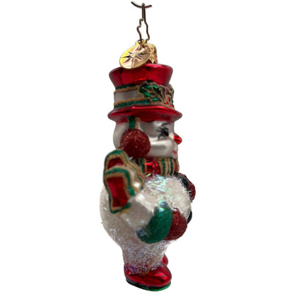 Christopher Radko Chappy O'Snow Little Gem Christmas Snowman Ornament 1014611
