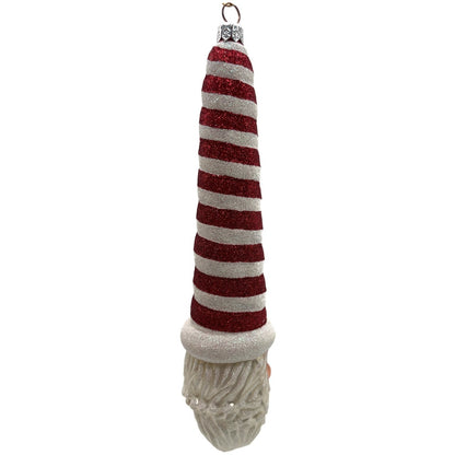 Patricia Breen Sucre Santa Claus Red White Peppermint Striped Christmas Ornament