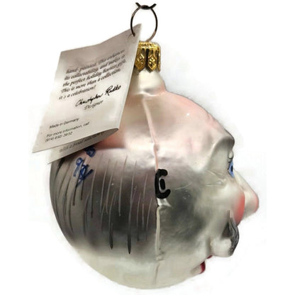 Christopher Radko President Taft Silver German Glass Christmas Tree Ornament