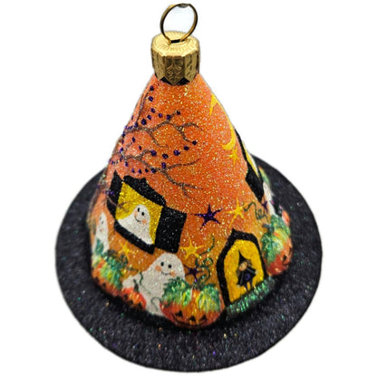 Patricia Breen Villa Boo Black Moons Pumpkin Ghost Halloween Christmas Ornament