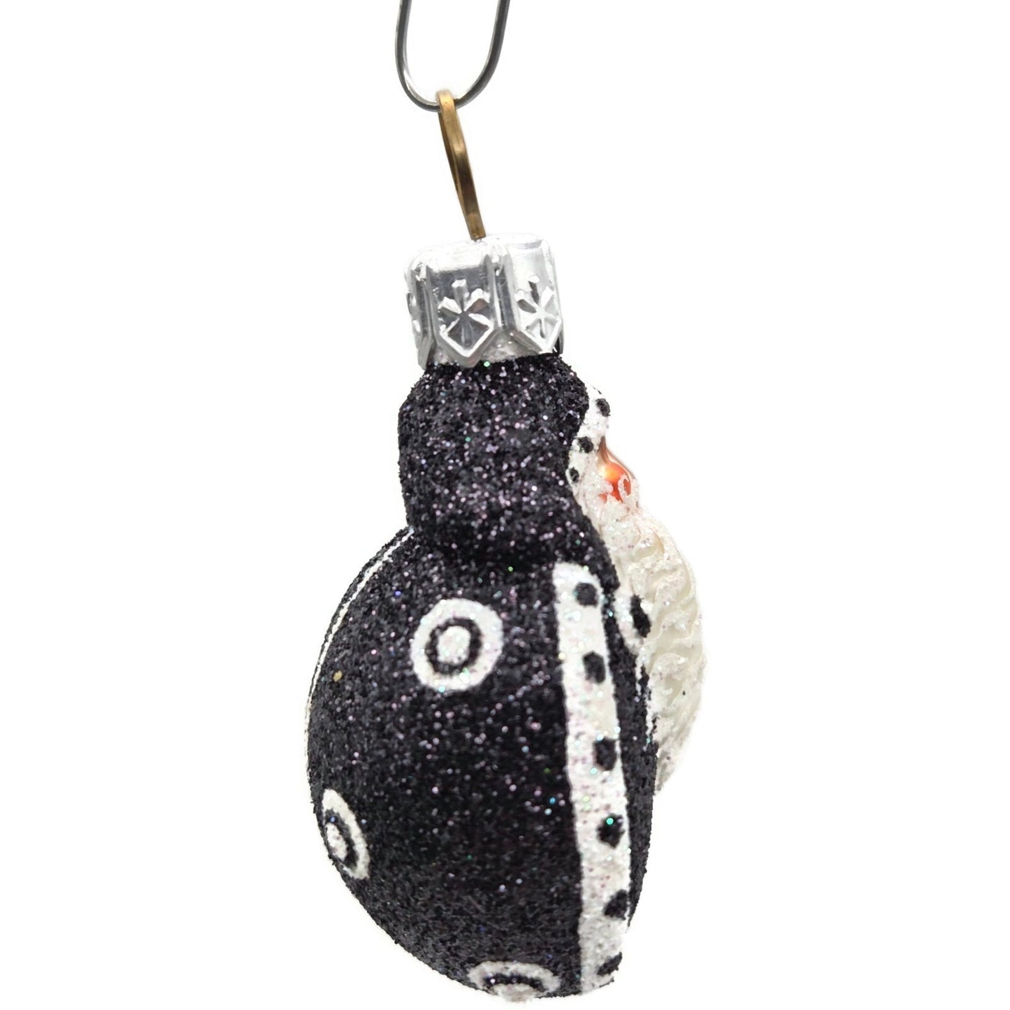 Patricia Breen Ladybug Noel Black Glittered Polka Dots Spring Christmas Ornament