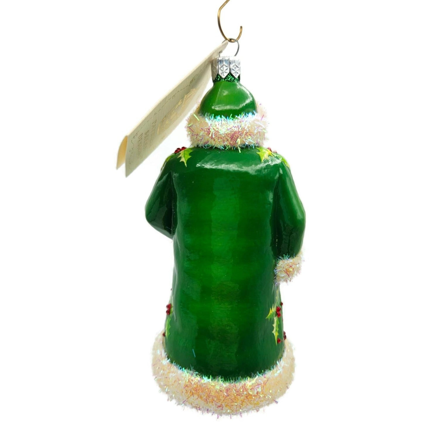 Patricia Breen Aberdeen Claus Jeweled Argyle Green Christmas Tree Ornament